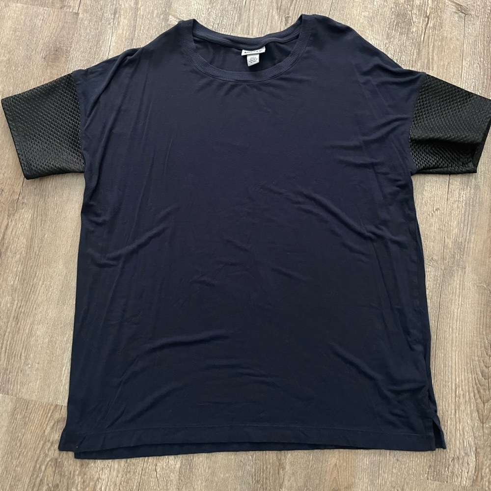 DKNY short sleeve top with detailing on the sleeves